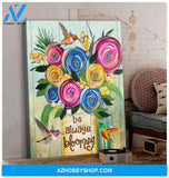 Be Always Blooming - Hummingbird Premium Wall Art Canvas