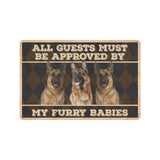 Be Approved By My Furry Babies German Shepherd Dogs Lover Doormat Welcome Mat