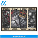 Be badass everyday - skull couple - Personalized Canvas