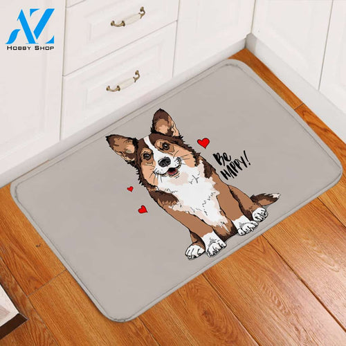 Be Happy Corgi SW2520 Door Mat