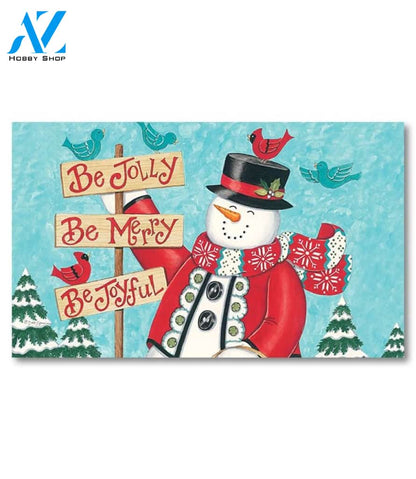 Be Jolly Snowman Doormat - 18" x 30"