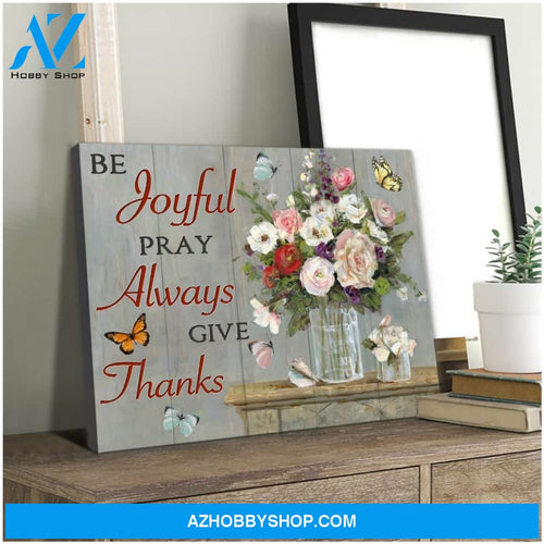 Be Joyful Butterfly Canvas Wall Art, Wall Decor Visual Art