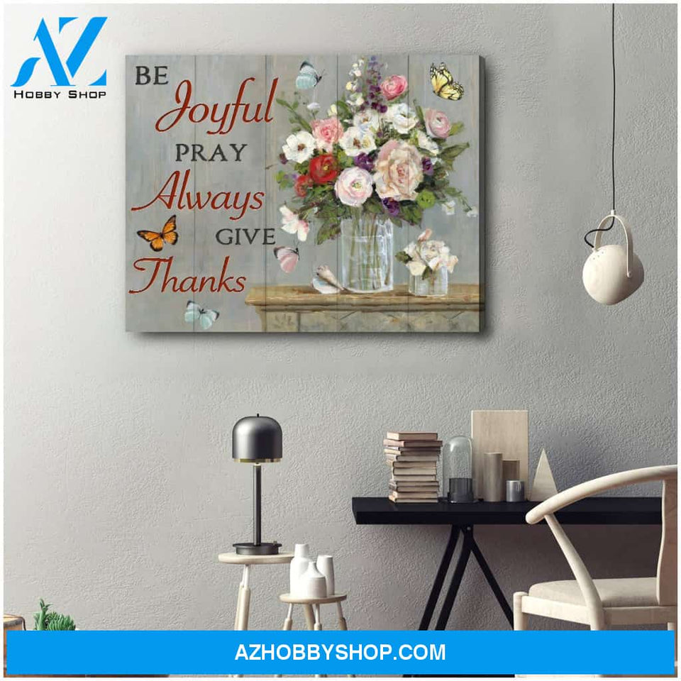 Be Joyful Butterfly Canvas Wall Art, Wall Decor Visual Art