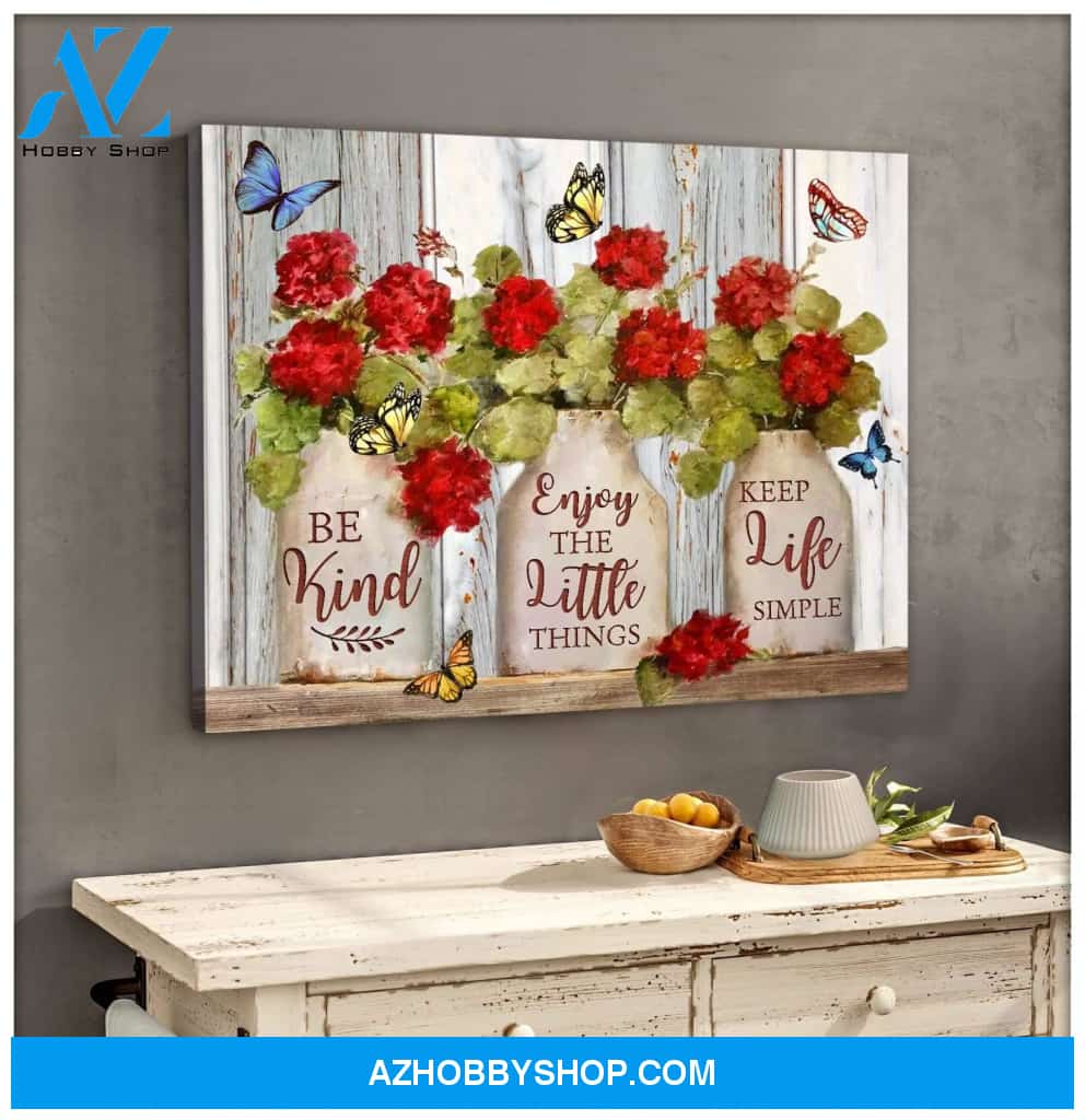 Zalooo Be Kind Butterfly Wall Art Canvas