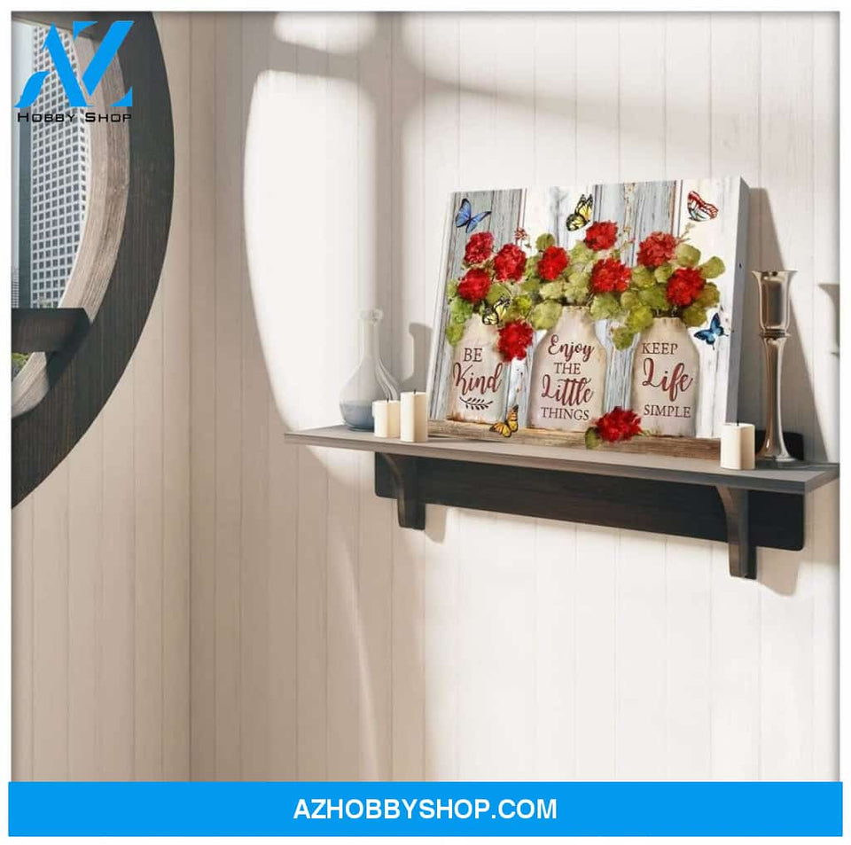 Zalooo Be Kind Butterfly Wall Art Canvas