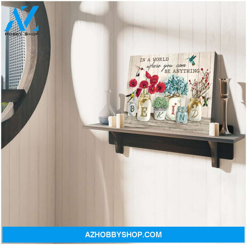 Be Kind Hummingbird Canvas Wall Art Decor Wall Decor Visual Art