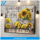 Be Kind Hummingbird Wall Art Canvas Wall Decor Visual Art
