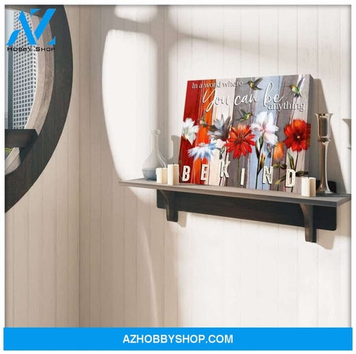 Be Kind Hummingbird Wall Art Canvas Wall Decor Visual Art