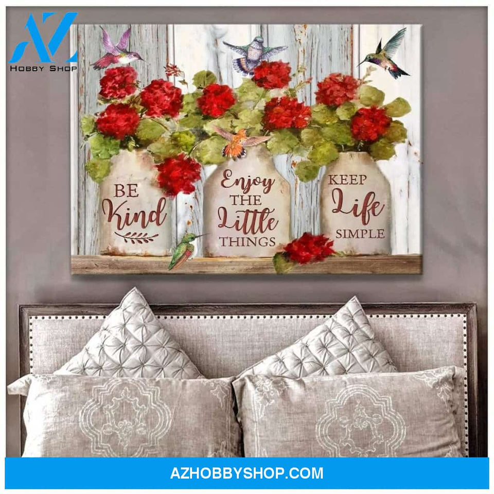 Be Kind Hummingbird Wall Art Canvas Wall Decor Visual Art