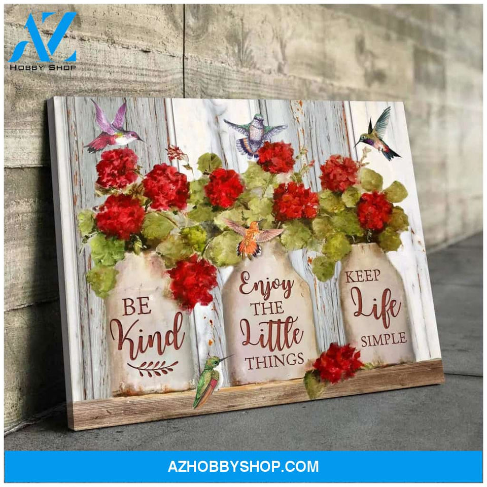 Be Kind Hummingbird Wall Art Canvas Wall Decor Visual Art