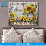 Be Kind Hummingbird Wall Art Canvas Wall Decor Visual Art