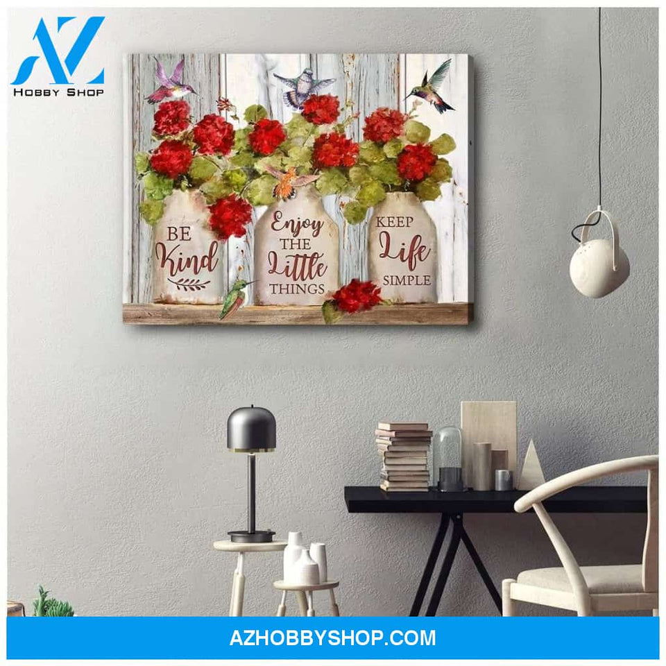 Be Kind Hummingbird Wall Art Canvas Wall Decor Visual Art