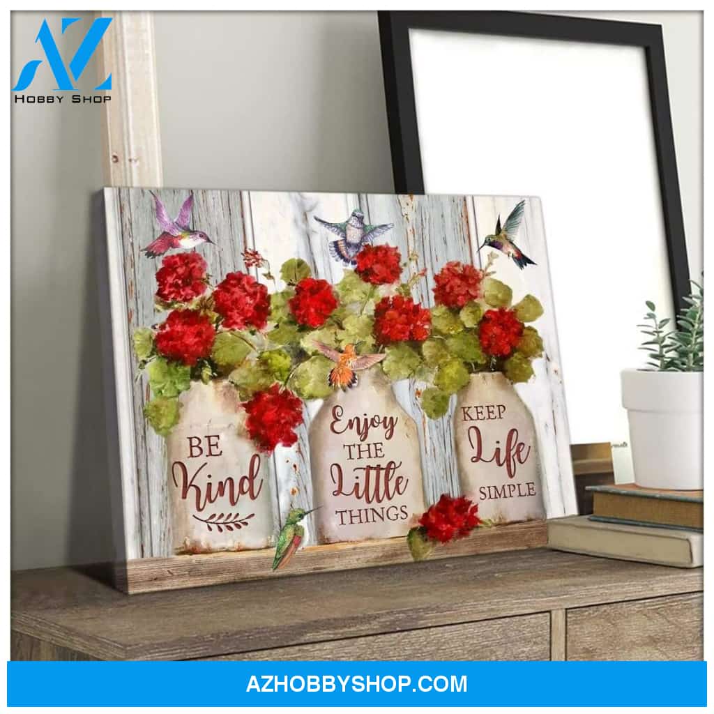 Be Kind Hummingbird Wall Art Canvas Wall Decor Visual Art