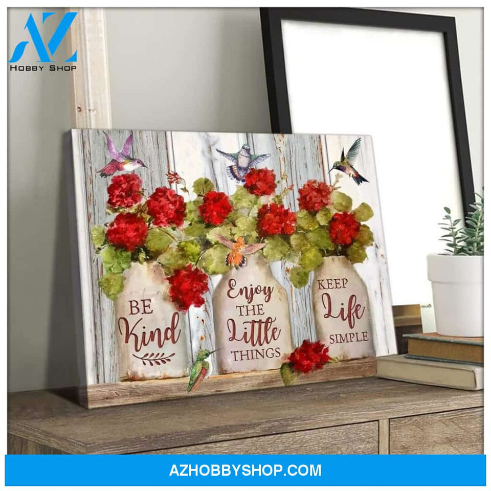 Be Kind Hummingbird Wall Art Canvas Wall Decor Visual Art