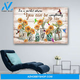 Be Like Jesus Christian Hummingbird Canvas Print Wall Art - Matte Canvas