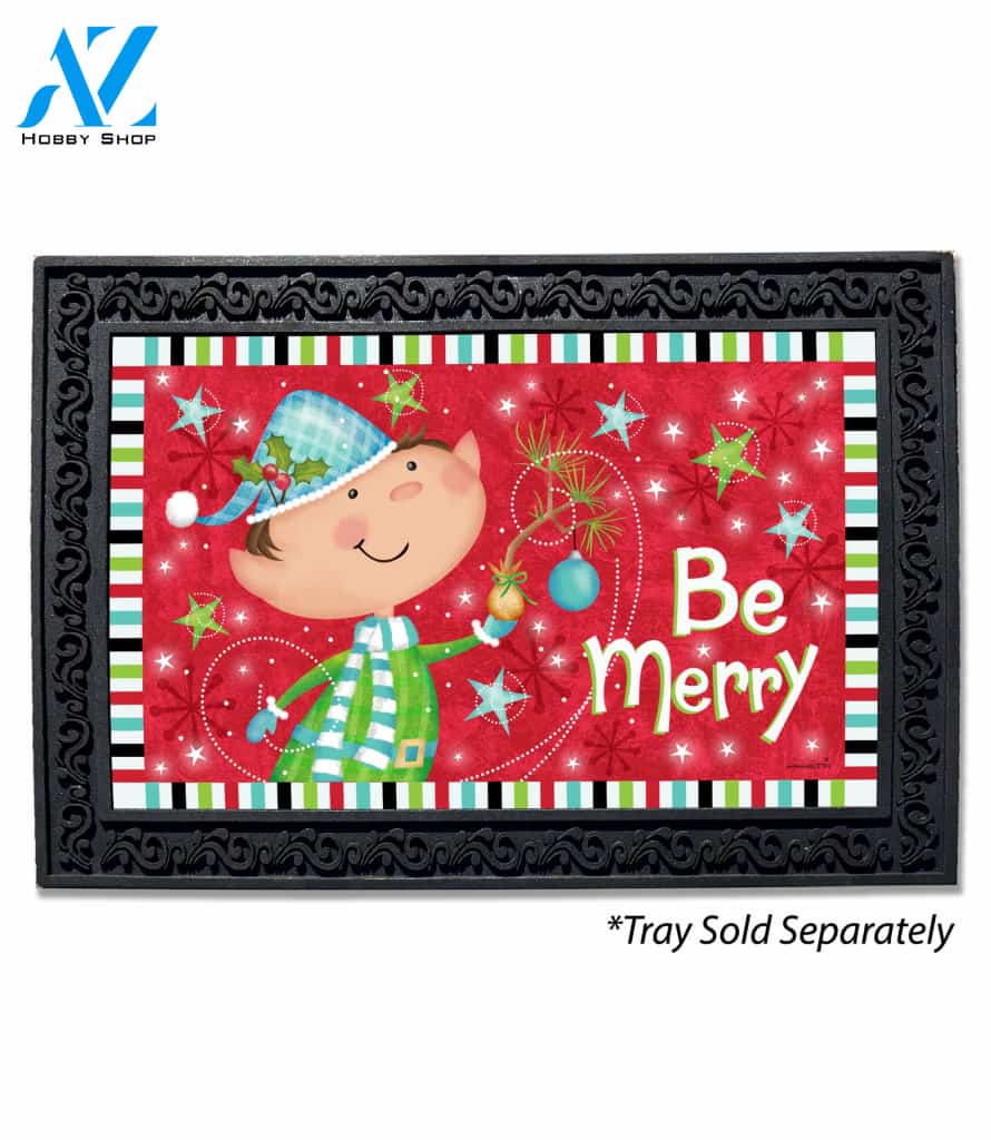 Be Merry Christmas Elf Doormat - 18" x 30"