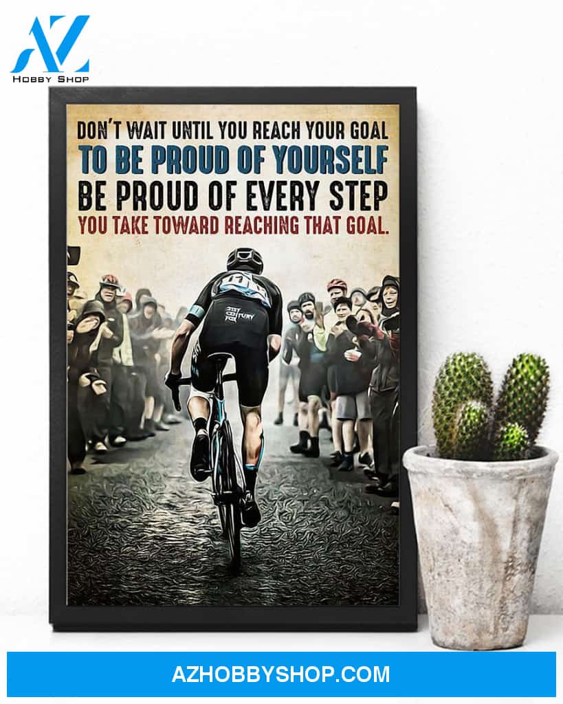 Be Proud Cycling Vertical Canvas Prints, Wall Decor Visual Art