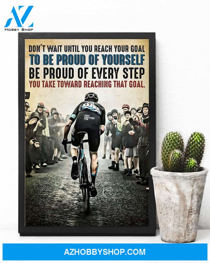 Be Proud Cycling Vertical Canvas Prints, Wall Decor Visual Art