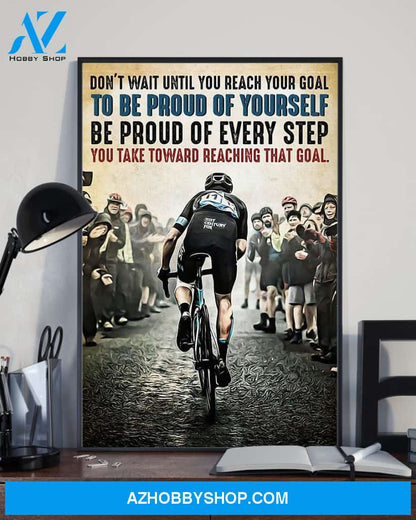 Be Proud Cycling Vertical Canvas Prints, Wall Decor Visual Art