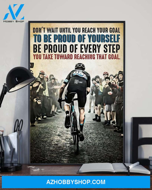 Be Proud Cycling Vertical Canvas Prints, Wall Decor Visual Art