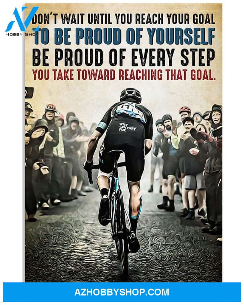 Be Proud Cycling Vertical Canvas Prints, Wall Decor Visual Art