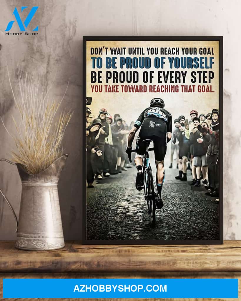 Be Proud Cycling Vertical Canvas Prints, Wall Decor Visual Art