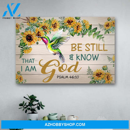 Be Still And Know That I Am God Canvas Print Wall Art - Matte Canvas 1