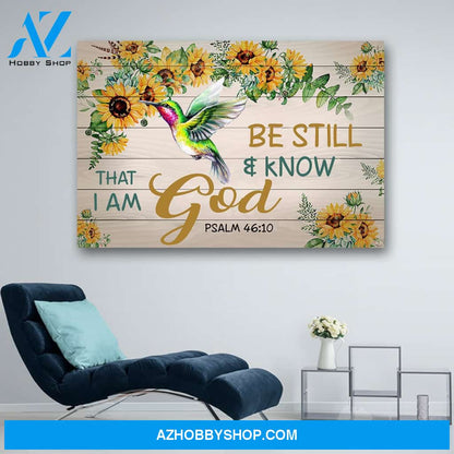 Be Still And Know That I Am God Canvas Print Wall Art - Matte Canvas 1