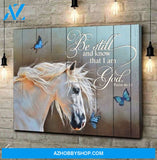Be Still And Know That I Am God Psalm 46 Divide 1 Butterfly Horse Bible Poster Poster Canvas