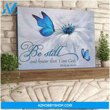 Be Still Butterfly Wall Art Canvas, Wall Decor Visual Art