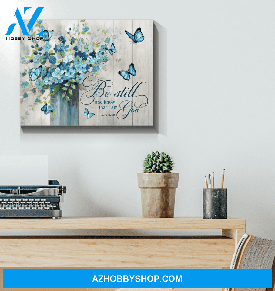 Be Still Butterfly Wall Art Canvas, Wall Decor Visual Art