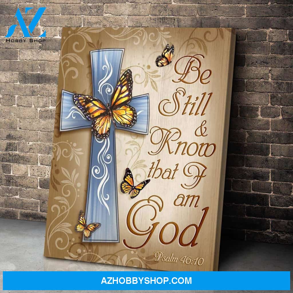 Be Still Butterfly Wall Art Canvas, Wall Decor Visual Art