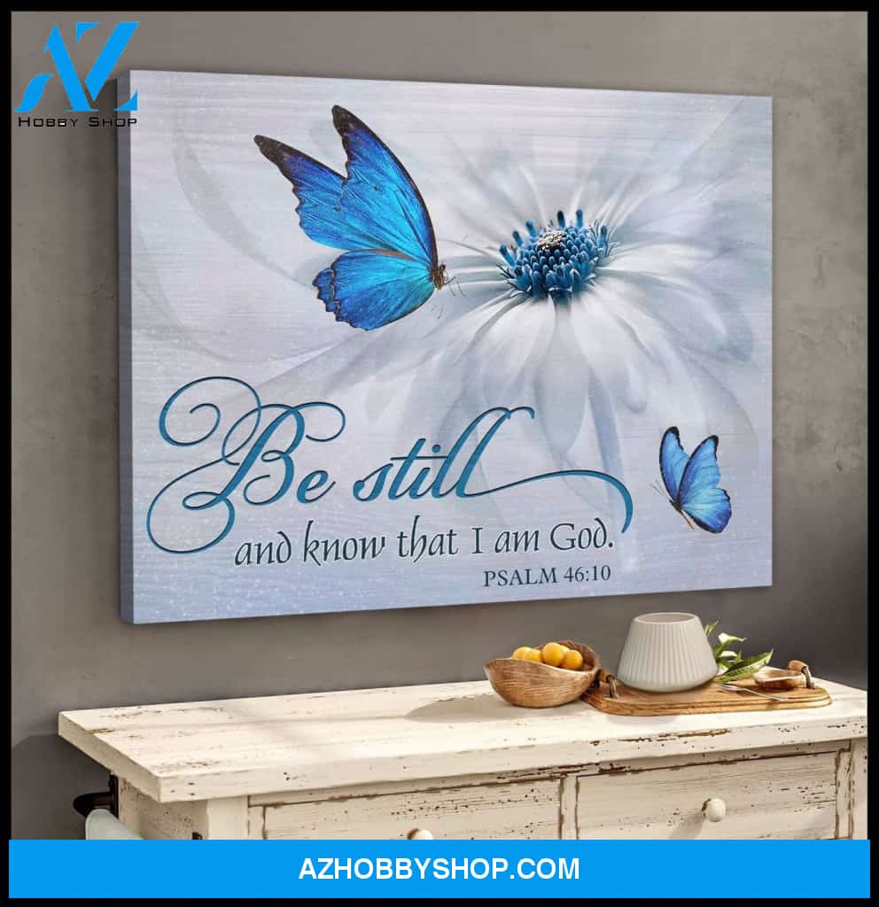 Be Still Butterfly Wall Art Canvas, Wall Decor Visual Art