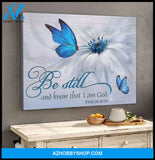 Be Still Butterfly Wall Art Canvas, Wall Decor Visual Art