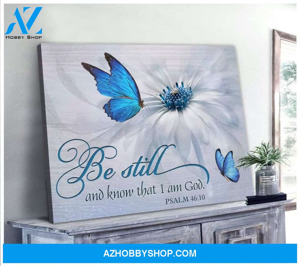 Be Still Butterfly Wall Art Canvas, Wall Decor Visual Art