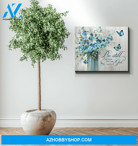Be Still Butterfly Wall Art Canvas, Wall Decor Visual Art