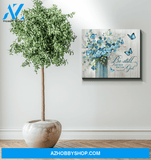 Be Still Butterfly Wall Art Canvas, Wall Decor Visual Art