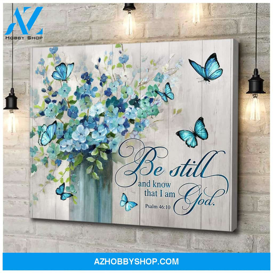 Be Still Butterfly Wall Art Canvas, Wall Decor Visual Art