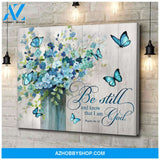 Be Still Butterfly Wall Art Canvas, Wall Decor Visual Art