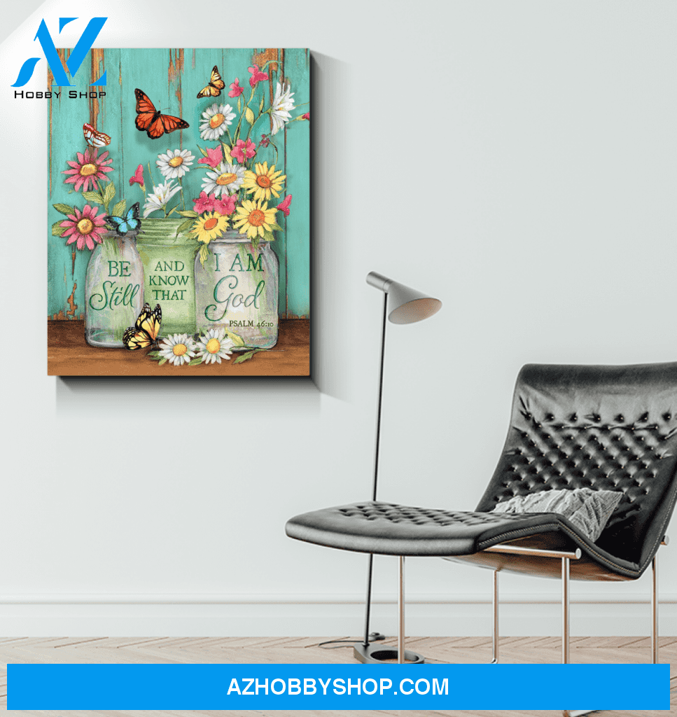 Be Still Butterfly Wall Art Canvas, Wall Decor Visual Art