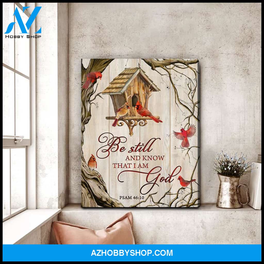 Be Still Cardinal Wall Art Canvas, Wall Decor Visual Art