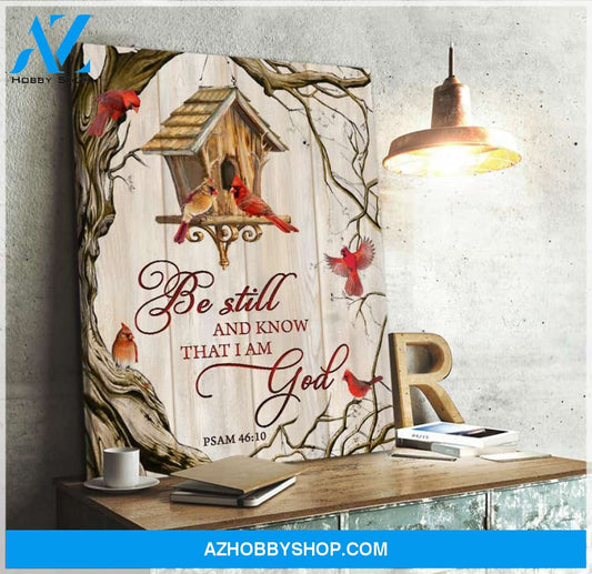 Be Still Cardinal Wall Art Canvas, Wall Decor Visual Art