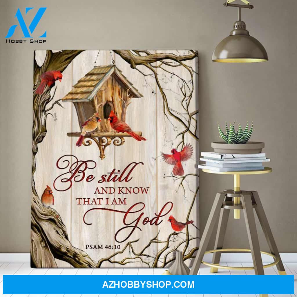 Be Still Cardinal Wall Art Canvas, Wall Decor Visual Art