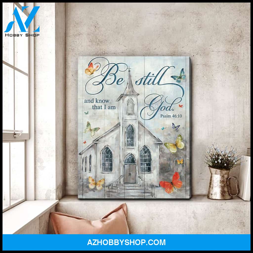 Be Still Church Wall Art Canvas, Wall Decor Visual Art