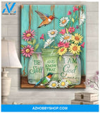 Be Still Hummingbird Premium Wall Art Canvas
