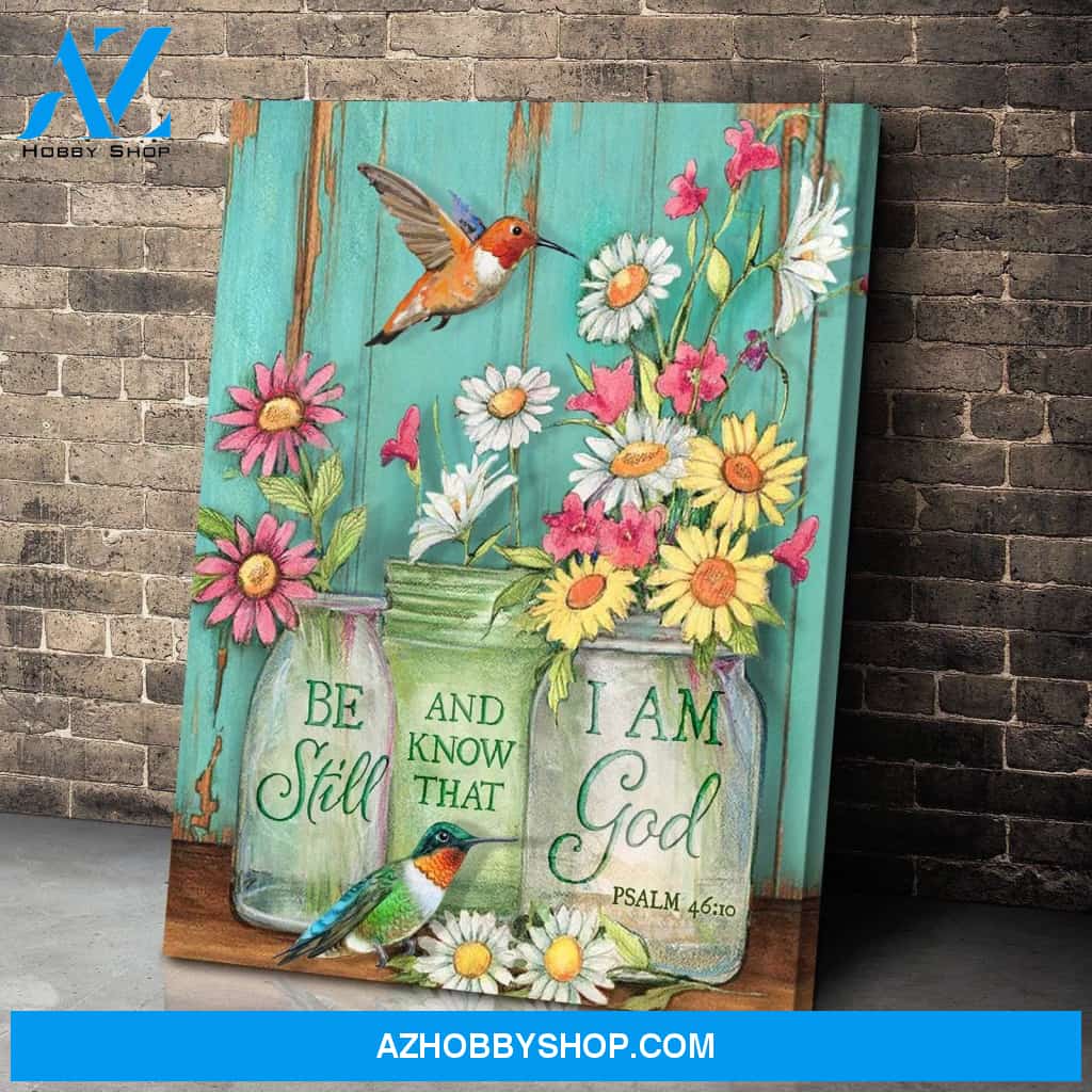 Be Still Hummingbird Premium Wall Art Canvas