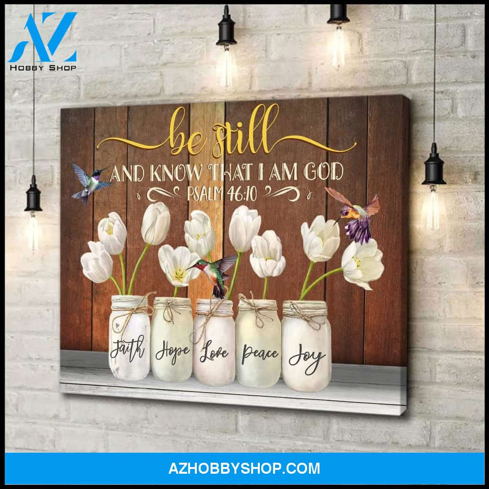 Be Still Hummingbird Wall Art Canvas, Wall Decor Visual Art