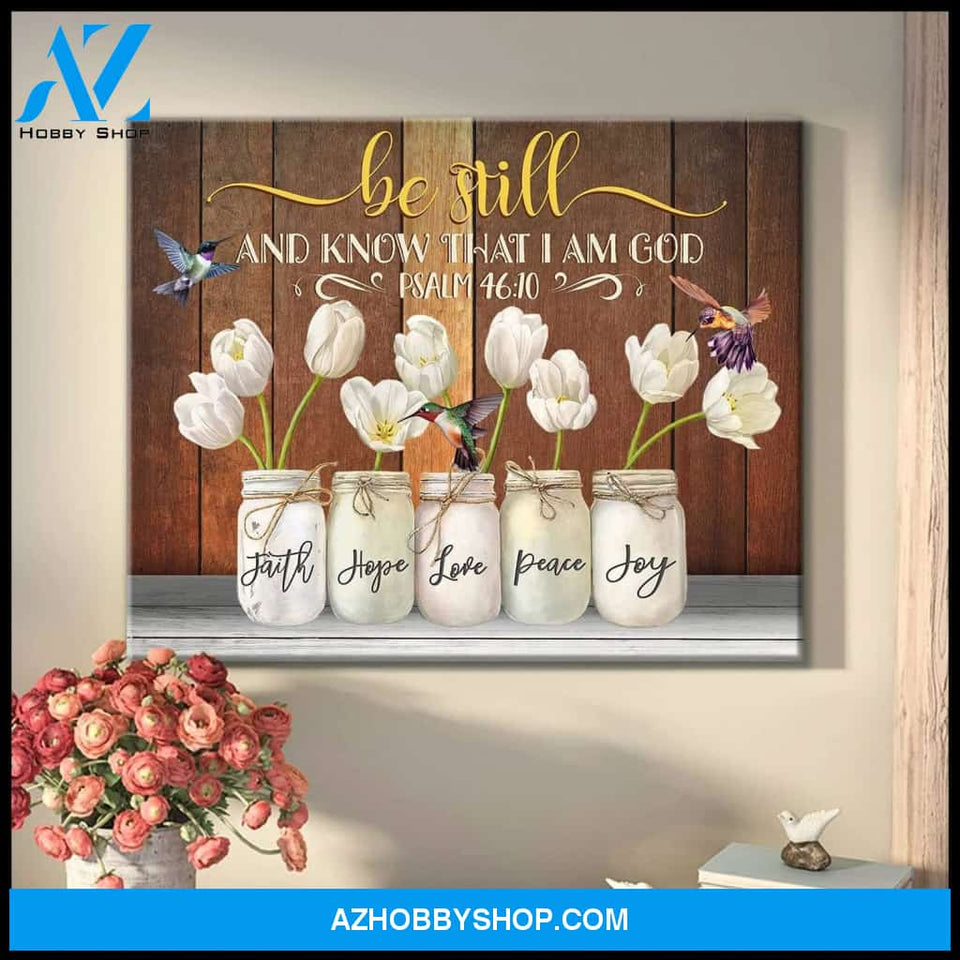 Be Still Hummingbird Wall Art Canvas, Wall Decor Visual Art