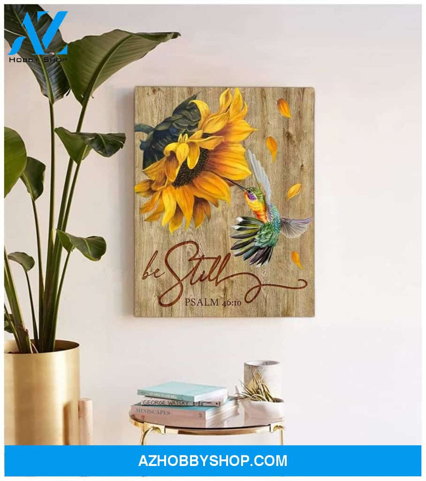Be Still Hummingbird Wall Art Canvas, Wall Decor Visual Art
