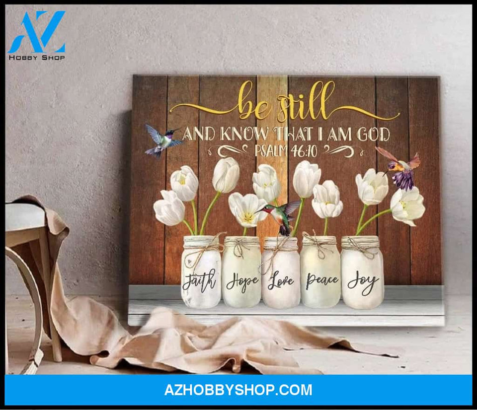 Be Still Hummingbird Wall Art Canvas, Wall Decor Visual Art